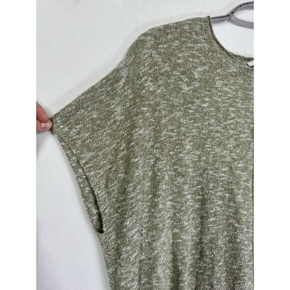 J Jill Pure Jill Tunic Top Oversized Sz Medium Marled Green Knit Side Slits - Picture 5 of 11